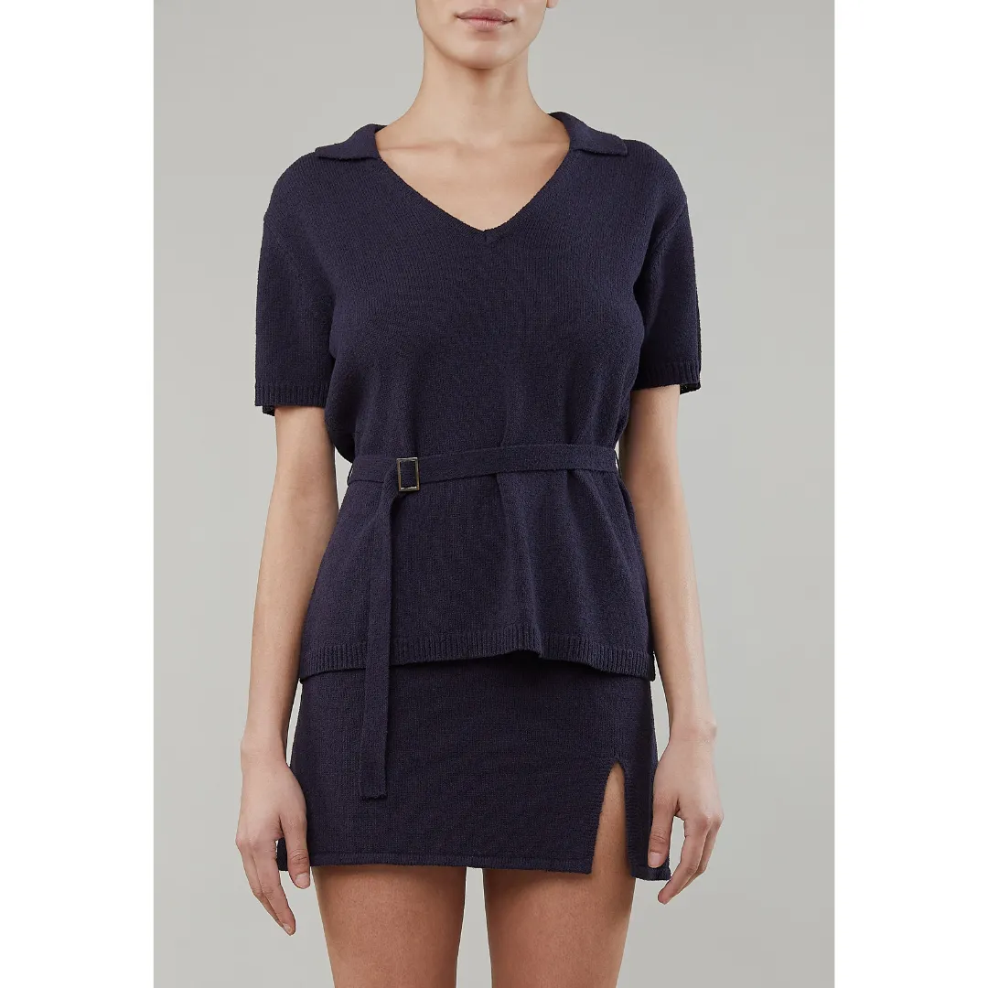 STILL HERE Martini Top, Navy