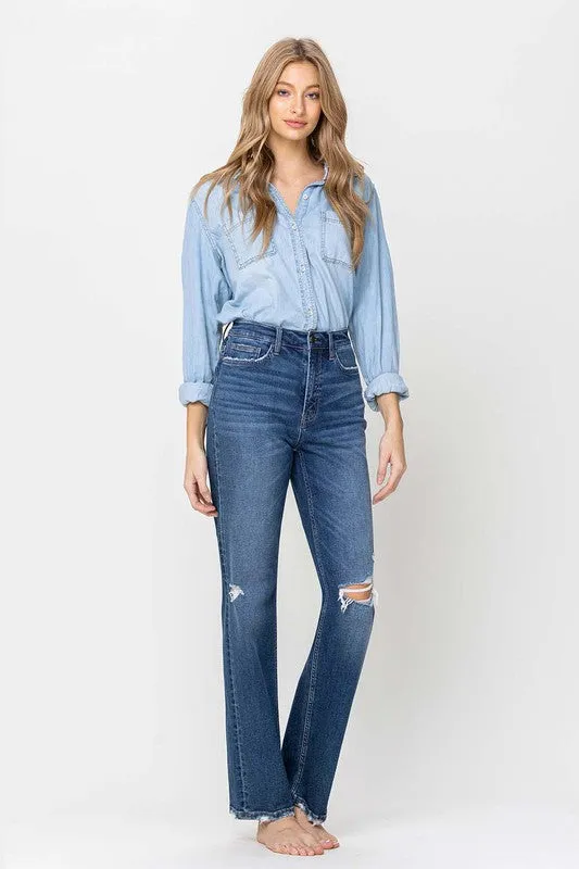 Super High Rise Straight Leg Jeans