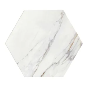 Thassos Gold Satin, Hexagon - Porcelain Tile