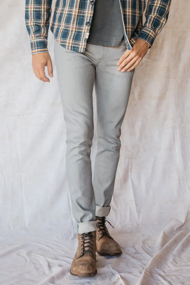 The Pen Slim - Silver Gray Raw 14oz Selvedge