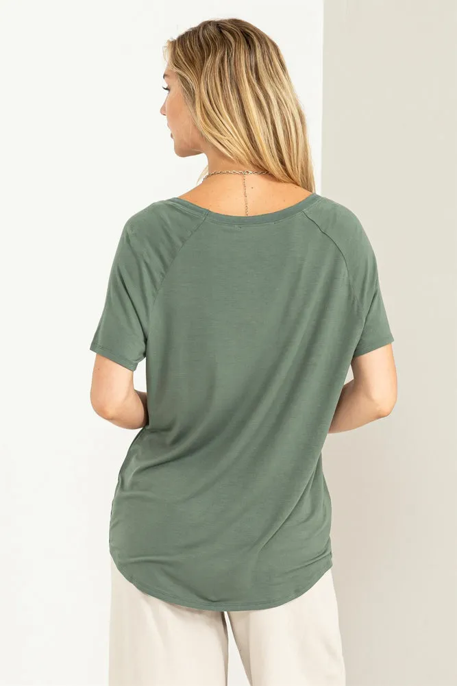 Top in Gray Green by Hyfve