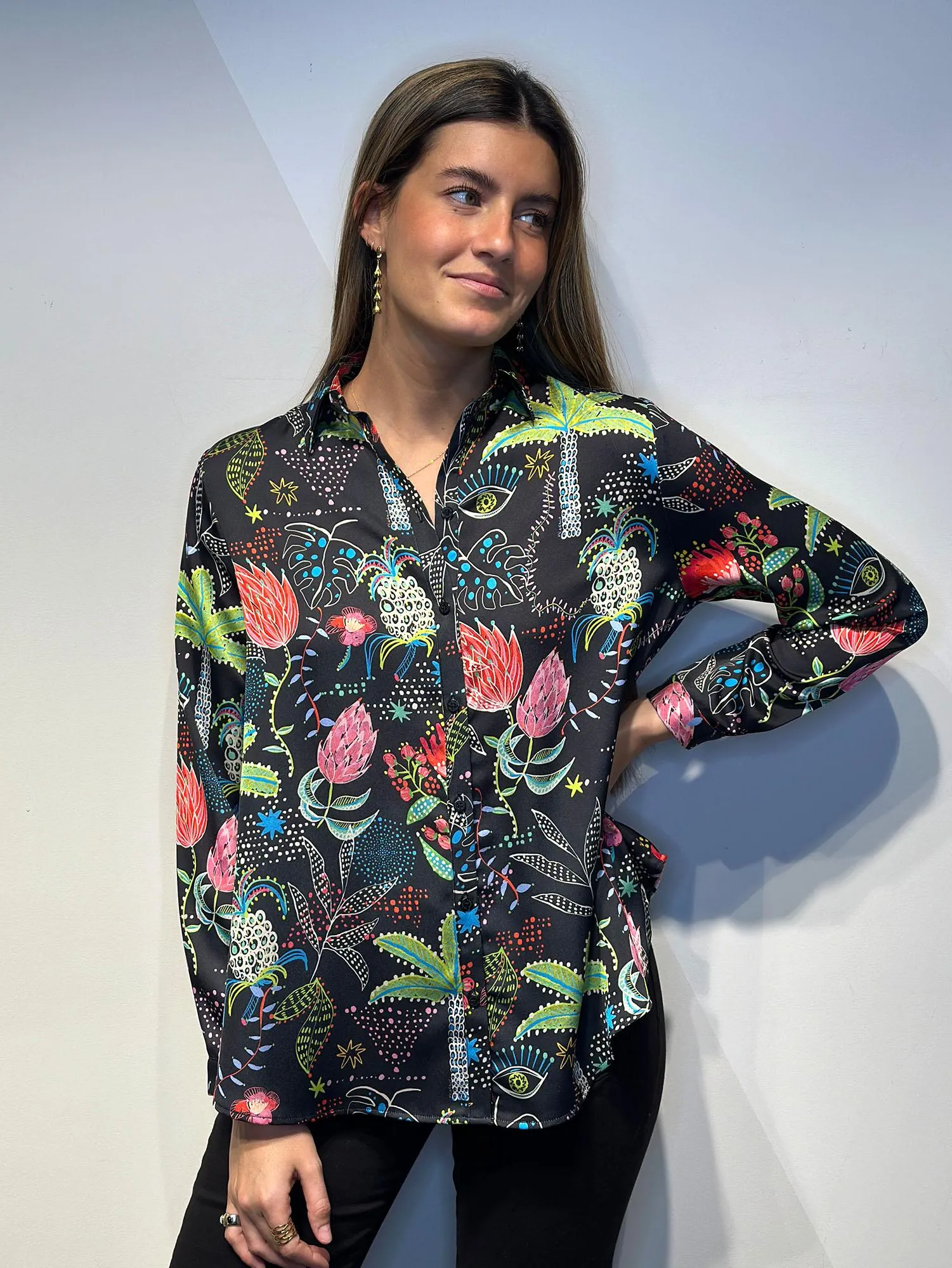 Vilagallo  - Palm Tree Blouse - Anastasia