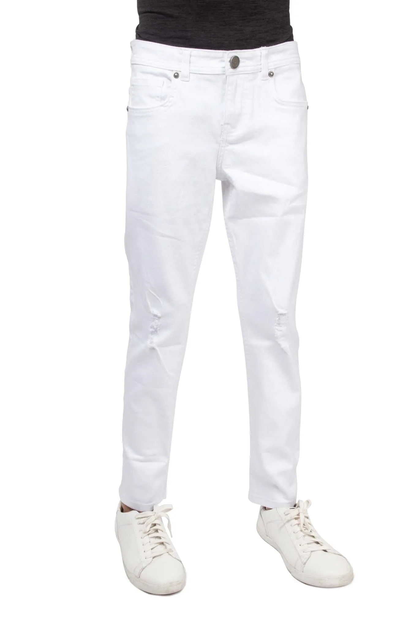 X RAY Boy's Slim Fit Jeans With Rips & Repair